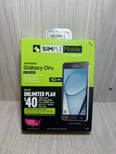 LOCKED to Simple Mobile ONLY,Samsung GalaxyOn5 8GB Prepaid Smartphone,New Sealed