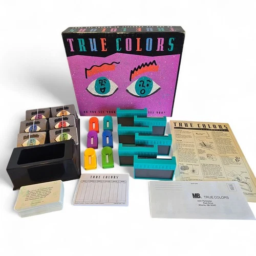 True Colors Board Game Vintage 1990 Milton Bradley **100% COMPLETE**