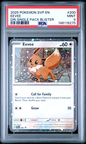 2025 POKEMON SVP PROMO DESTINED RIVALS SINGLE PACK BLISTER #200 EEVEE PSA 9