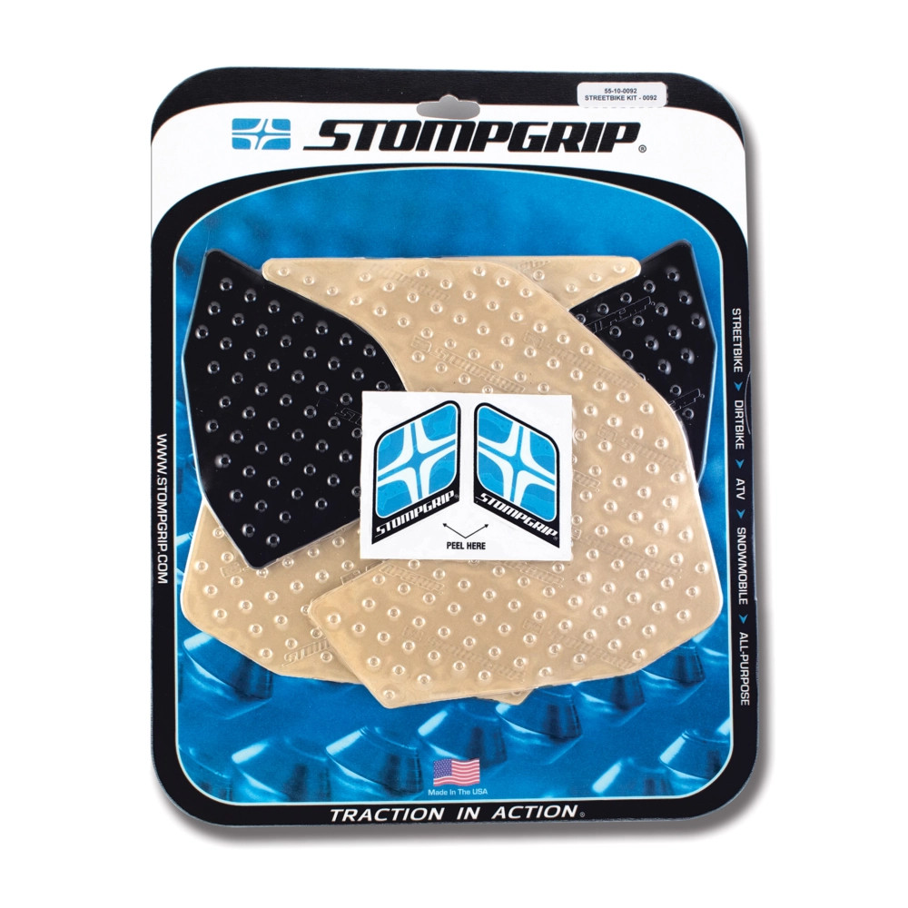 Pads de réservoir STOMPGRIP transparents en élastomère haute adhérence