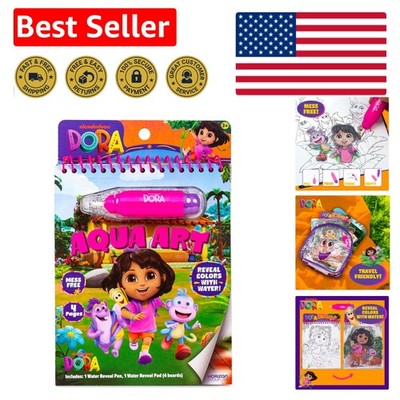 Travel-Friendly Dora Aqua Art Coloring Pad: Mess-Free Fun for