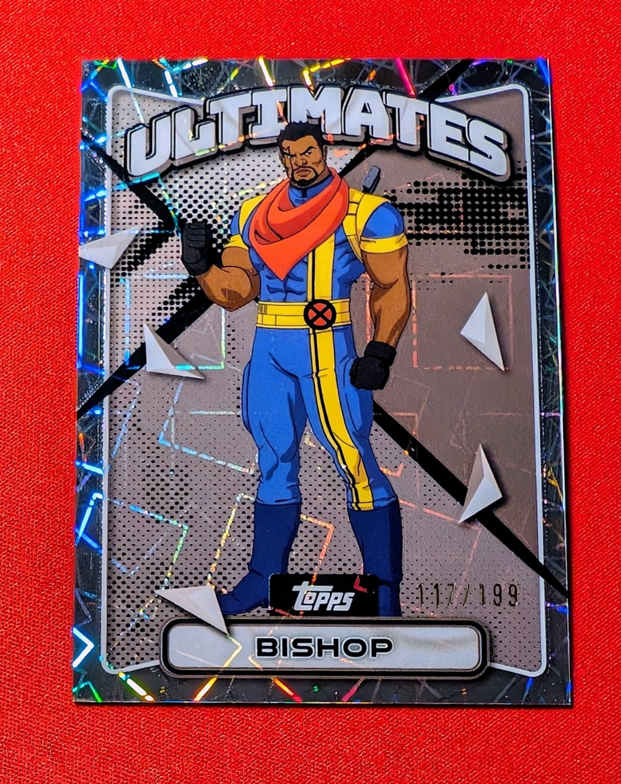 🔥2025 Topps Finest X-men 97 Ultimates "BISHOP" 117/199 Laser Refractor #54