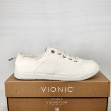 Size 10 WIDE - Vionic Pismo Canvas - Cream - Womens