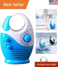Waterproof Shower Radio, Splash Proof AM/FM Radio with Top Handle for Bathroo...