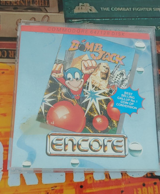Bomb Jack (Elite 1986) Commodore 64 (Disk, Manual, Box) works classic 8-bit C64