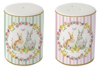Salz- Und Pfefferstreuer Happy Easter Mit Blumen Und Hasen H. 7Cm Easy Life