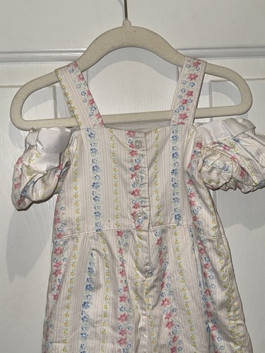 Janie And Jack Floral Striped Jumpsuit One Piece Romper Girls 18 24 Months - Picture 4 of 10