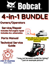 BOBCAT 371 SKID STEER LOADER OPERATORS SERVICE REPAIR SHOP PARTS MANUAL PDF USB