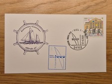 Postkarte mit Schiffsstempel Kieler Woche  2000, Kutterewer Catarina