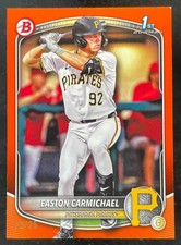2025 Bowman Draft Orange Border #BD-50 Easton Carmichael RC /25