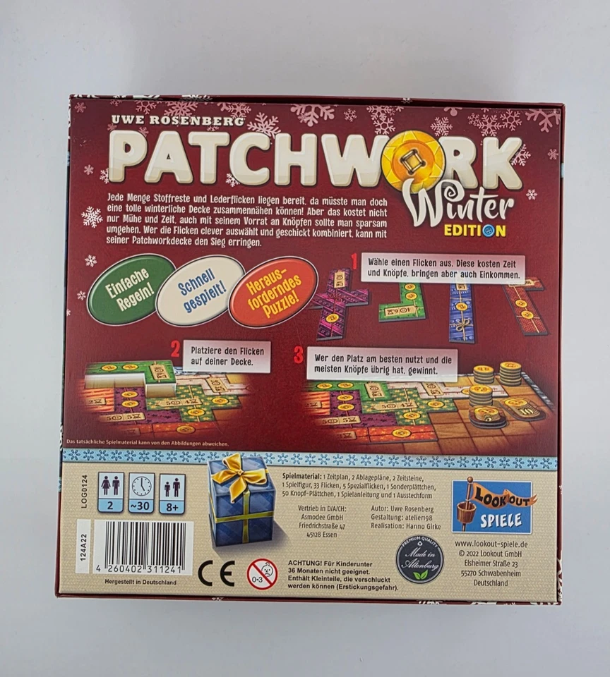 Patchwork Winter Edition mit Plätzchenform Uwe Rosenberg 2022 ✅ vollständig ✅ - Bild 2 von 4