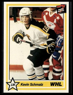 1990-91 7th Inning Sketch WHL #236 Kevin Schmalz Brandon Wheat Kings
