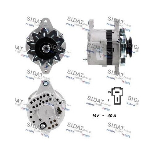 Alternateur Sidat 14V stable pour moteurs Hitachi et Dana de véhicules