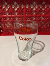 Vintage COCA-COLA Coke Clear Red Letter Glass 8 Oz Drinking Glass Tumbler