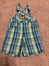 vintage Disney Winnie the Pooh plaid overall shorts Size 4/5T