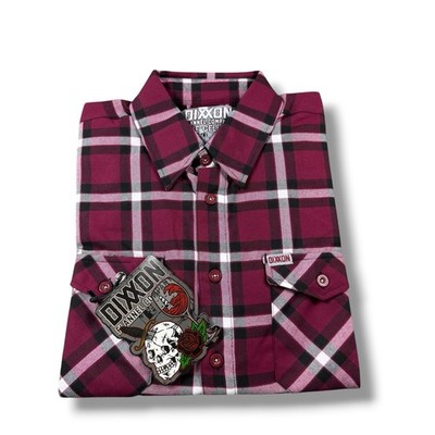NWT Dixxon Flannel Co  The Cellar  Vino Wine Plaid Flannel Sold Out Mens Large