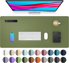 Desk Protector Mat, Mouse Pad, Non-Slip Waterproof 23.6" x 13.7", Olive Green