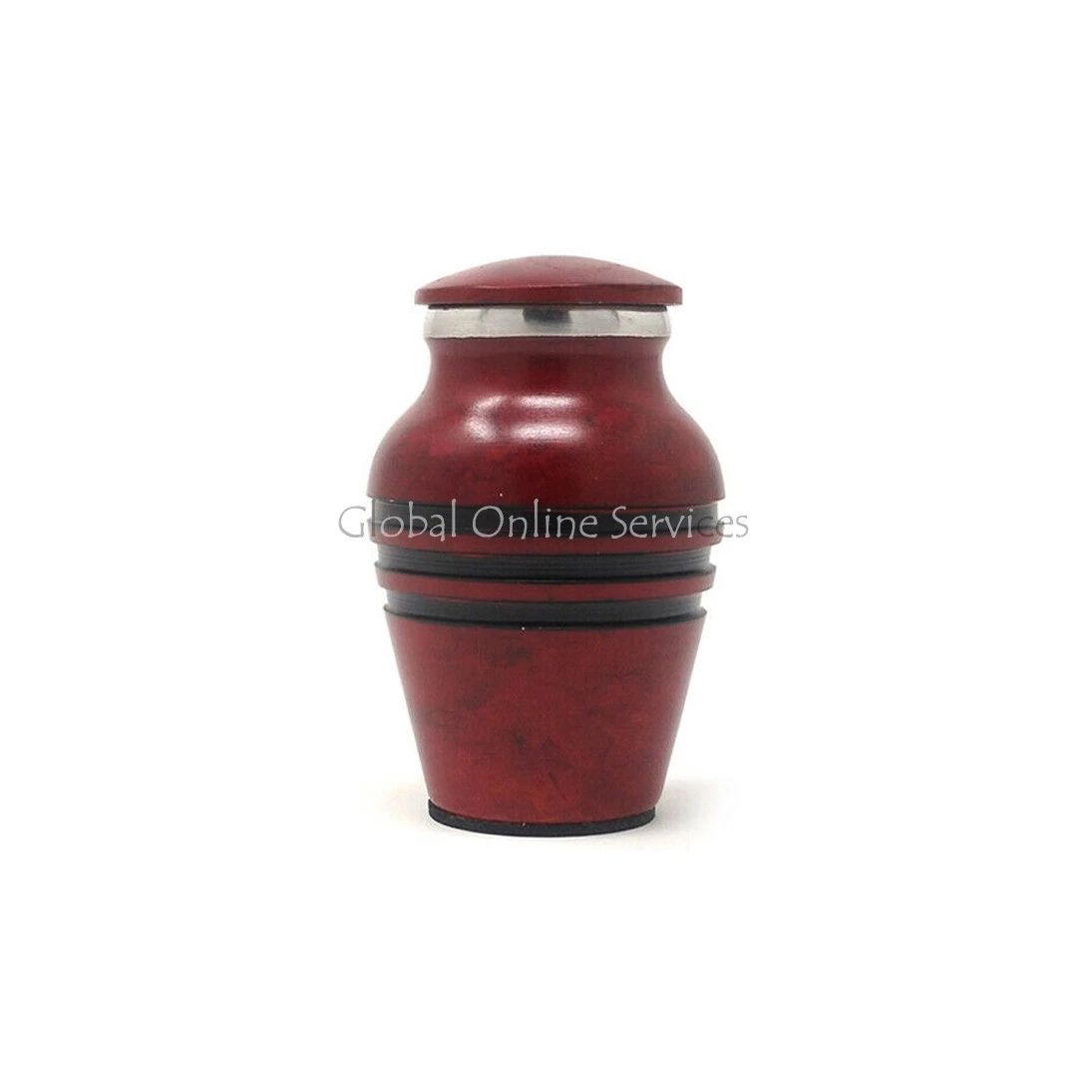 Mini Red Aluminium Funeral Ashes Urn for Human ashes