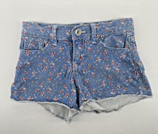 90s toddler girl JORDACHE jean shorts floral denim vintage size 6 y2k