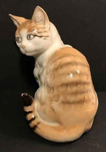 Statuina gatto seduto porcellana Hutschenreuther Kunstabteil Selb RARA vintage - Foto 5 di 12
