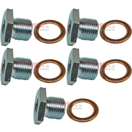 Tappo Di Scolo Olio Con Guarnizione Integrata M12-1,25 X 12,5 Mm In Acciaio - Confezione Da 3 - Compatibile Con Dacia, Renault, Toyota, Nissan