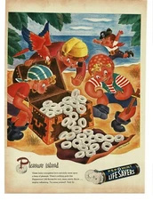 1945 Life Savers Pep-O-Mint Candy kids pirates Mac Sheppard art Vintage Print Ad