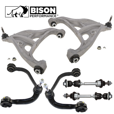 Bison Performance 6pc Front Upper Lower Control Arm & Sway Bar Kit For Ford 4WD
