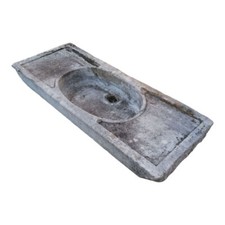Antico vecchio Lavandino da bagno cucina vasca in vero Marmo lavello cm 109x42