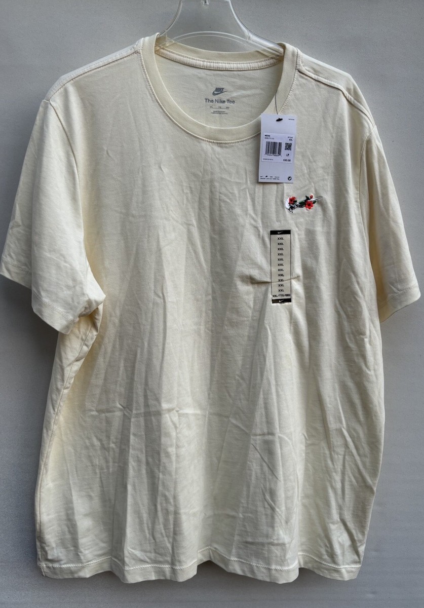 Men's Nike Sportswear Logo Twist Coconut Milk T-Shirt Size 2XL