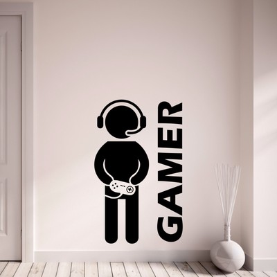 Gamer Gaming Boys Girls Vinyl Wall Art Sticker Decal Teenagers Bedroom Game Room Ebay