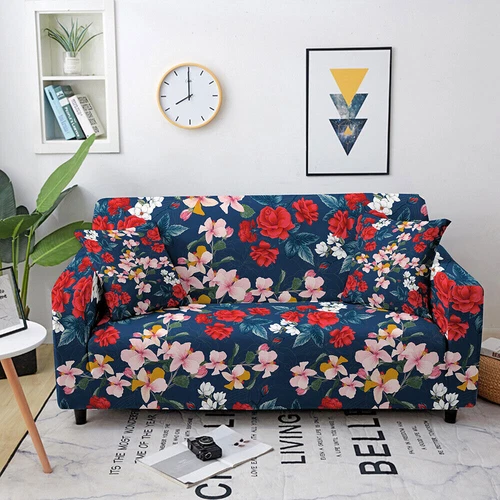 Stretch Blumen Sofabezug Wohnzimmer Blumen Schonbezug Couchbezüge 1-4 Sitzer - Bild 13 von 32