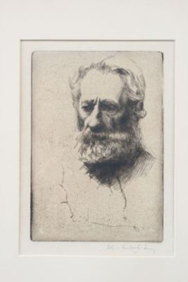 WILLIAM AUERBACH LEVY Etching Portrait Study of Man Signed