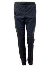 MARC CAIN Gr. N5 EU 42 Damen Hose Leder Details Blau Schwarz Skinny LOGO