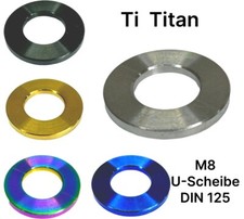Rondella a U in titanio M8 DIN 125 I bicicletta mountain bike MTB tuning 