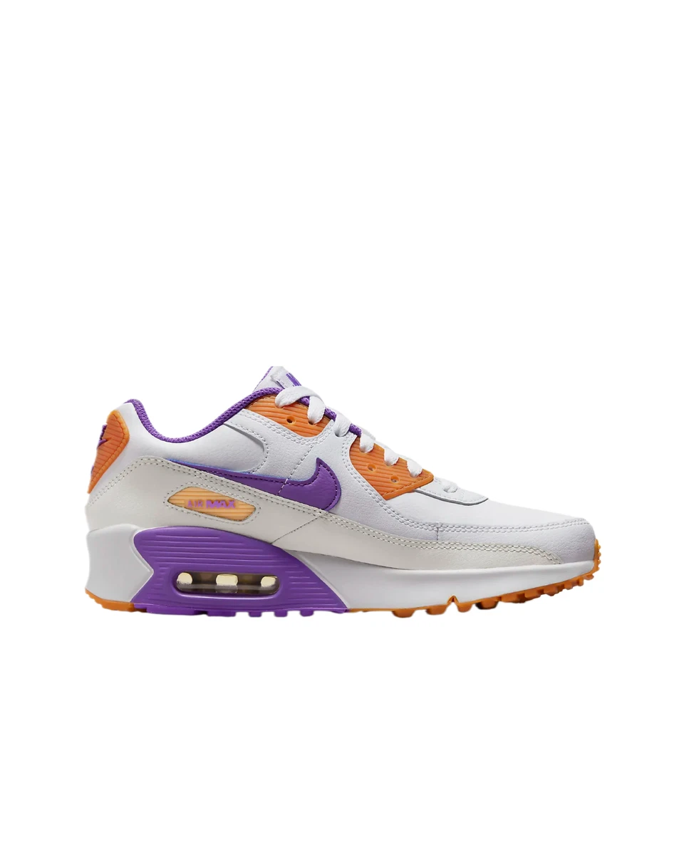 Nike Air Max 90 LTR Grade School Sneaker White Action Grape