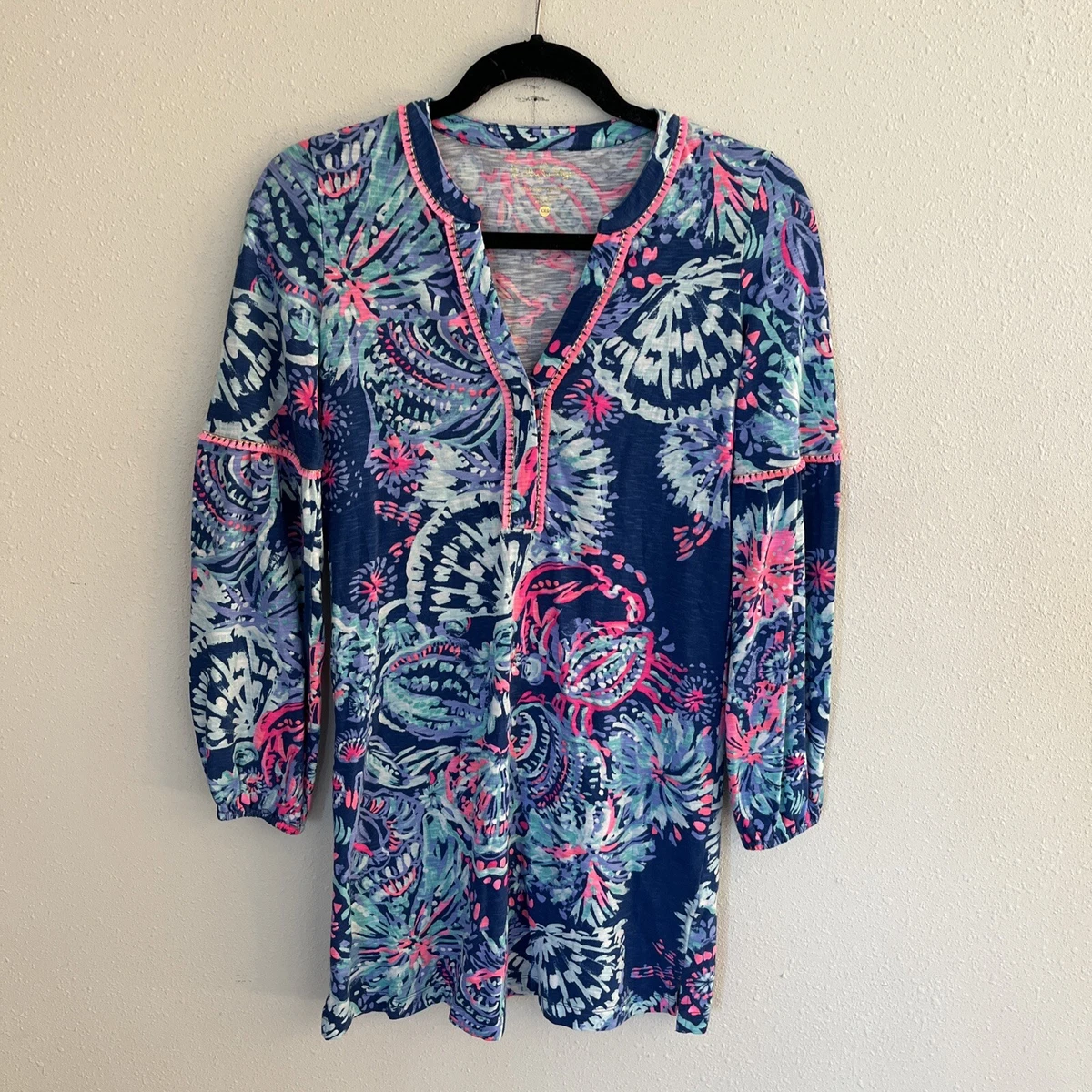 Lilly Pulitzer Joy Dress Deep Indigo Gypsea Girl Blue Women s XXS