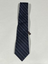 Mens Giorgio Cosani Dark Blue Tie With Blue Stripes Pure Silk Hand Made NEW
