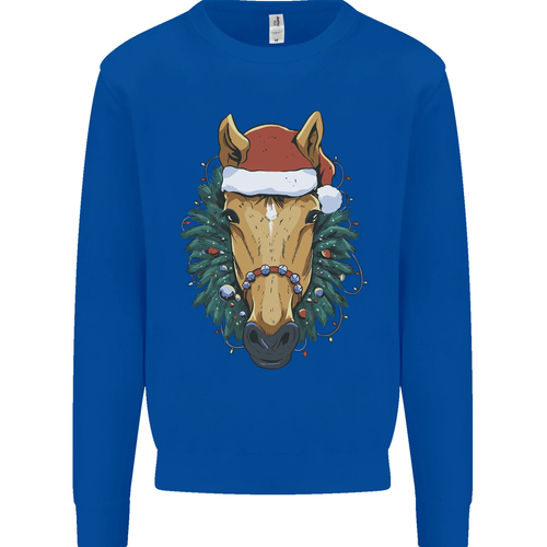 A Christmas Horse Equestrian Kids Sweatshirt Jumper - Picture 71 of 87
