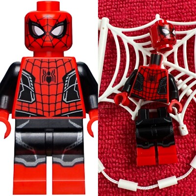 🔥 LEGO NEW MINIFIG Spider-Man - Black and Red Suit sh782 76184