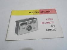 1950s/1960s CAMERA manual 3 - KODAK INSTAMATIC 100