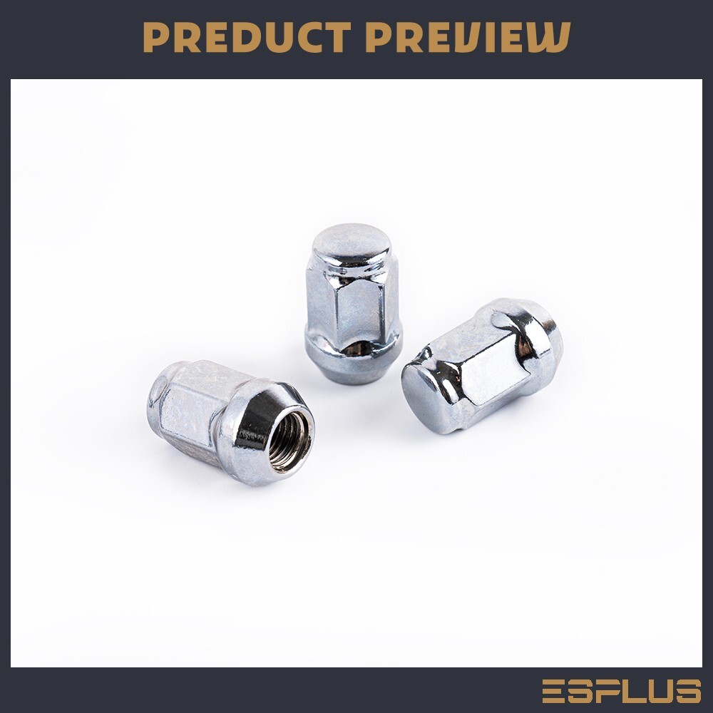 16 Pc Mitsubishi Lug Nut M12x1.5 Chrome Fit 4Lug Lancer/Mirage