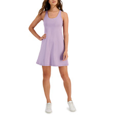 ID Ideology Womens Purple Sleeveless Solid Performance Athletic Dress Size Small
