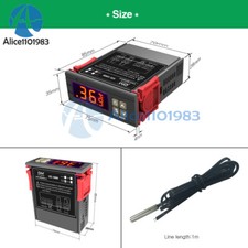 STC-1000 Digital Temperature Controller AC110-220V Thermostat w/ Aquarium Sensor