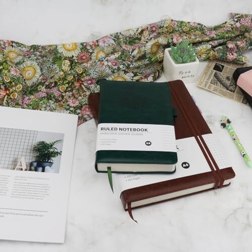 Graph Paper Notebook 8.5x11 Hardcover Leather Journal For BROWN A4-GRAPH - Picture 6 of 7
