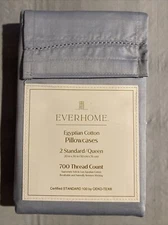 Everhome 700 TC Egyptian Cotton Standard/Queen Set Of Pillowcases (Skyway)