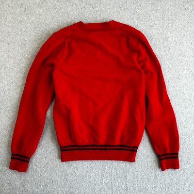 Play Comme Des Garcons Pullover Sweater Red Kids Small V-Neck Long