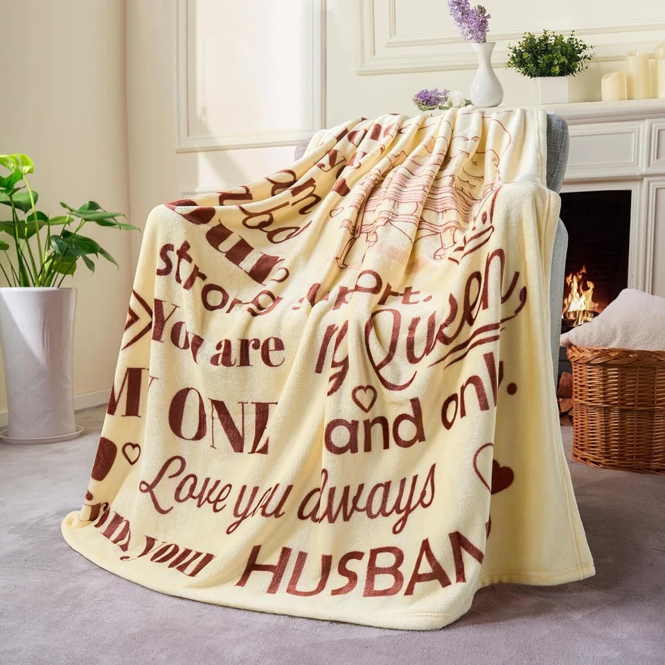 New-To My Wife Blanket from Husband 50x60 Flannel Throw Blanket COZY Fast Ship - Image 3 of 4