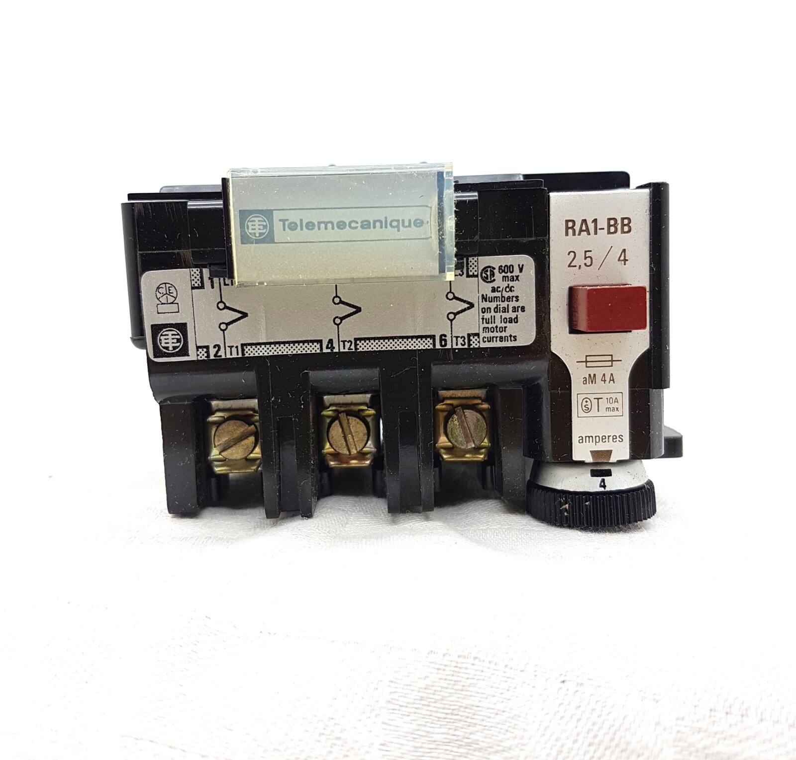 Relais de protection thermique RA1-BB 254 contre la surcharge moteur de 2,5 à 4A