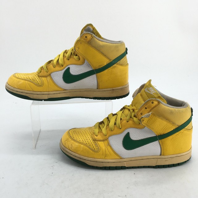 nike dunk high yellow white
