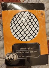 Ladies Womens Black Fishnet Tights One Size